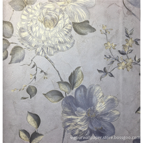 280gsm golden flower design PVC wallpaper